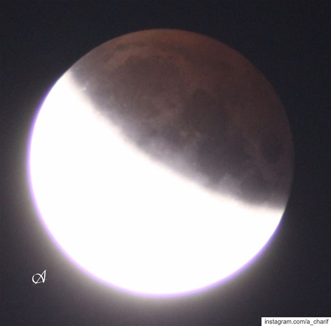 Moon eclipse  moon  mooneclipse  mooneclipse2019  sky  night ... (Rayfun, Mont-Liban, Lebanon)