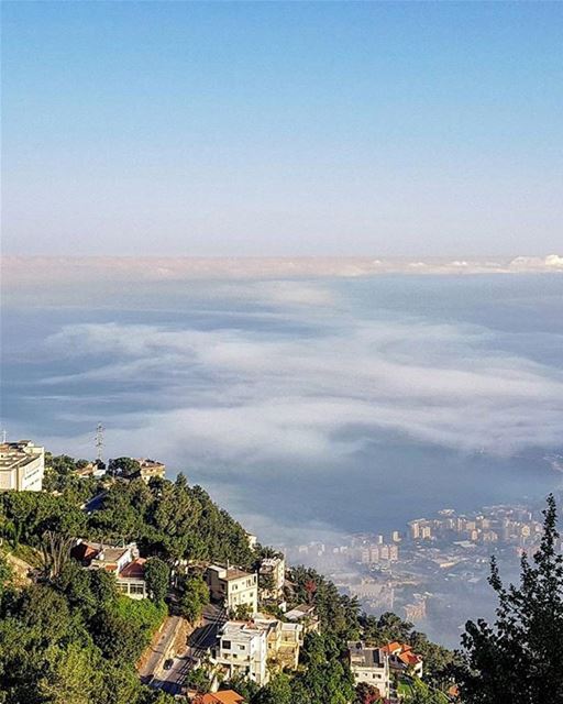 Morning from Ghosta - Harissaصباح الخير من غوسطا - كسروانPhoto taken by @ (Ghosta, Mont-Liban, Lebanon)