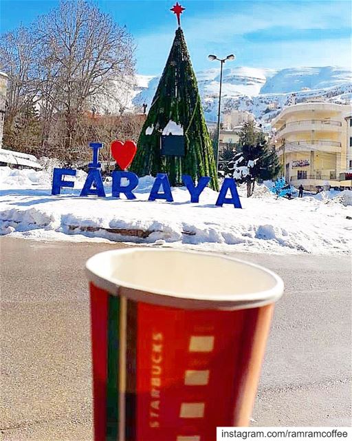 Morning from the heart of  faraya.... . ☕️☕️❄️☕️☃️☕️❄️.... (Faraya, Mont-Liban, Lebanon)