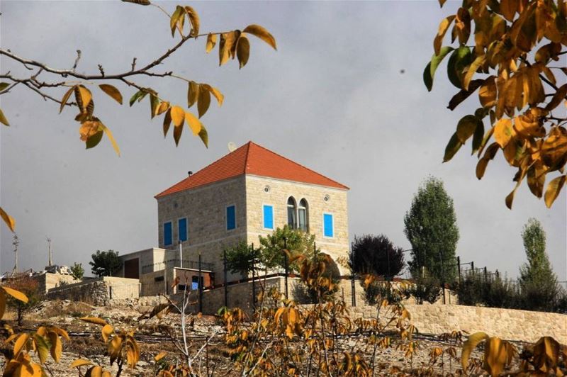  morning monday lebanonhouses raining cloudy house arcades me... (El Laklouk, Mont-Liban, Lebanon)