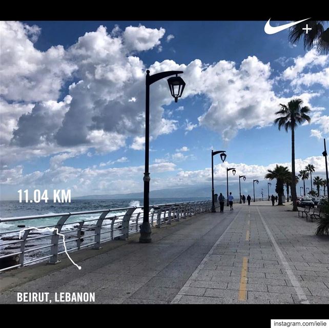 Morning run after the storm...  runner  roadrunner  runningmotivation ... (Beirut, Lebanon)