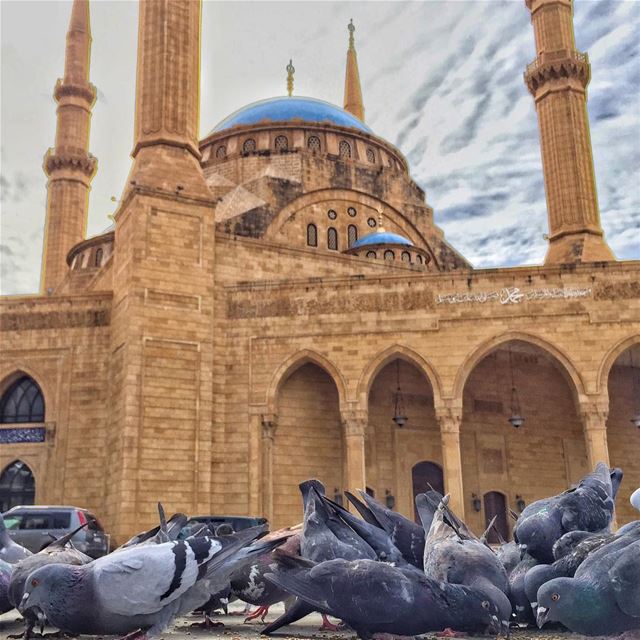  mosque  archilovers  streetphotography  spring  blue  sky  clouds ... (Beirut, Lebanon)