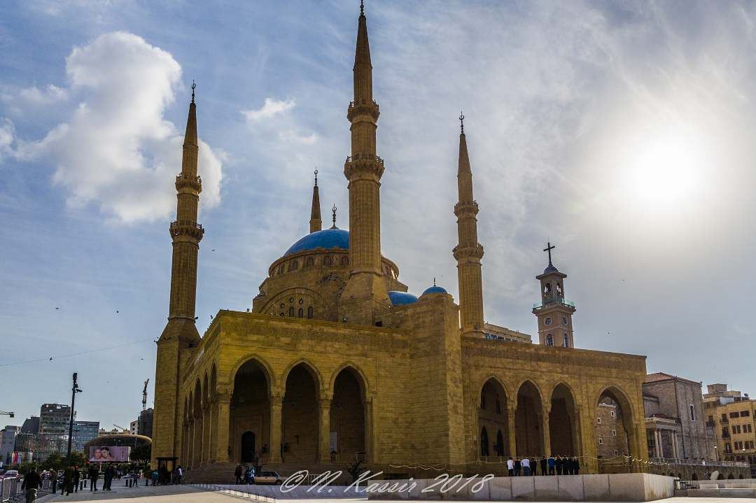  mosque  church  clouds  sun  sky  ig_great_shots ... (Martyrs' Square, Beirut)