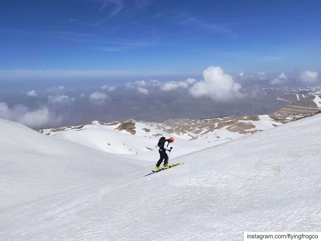 Mountain workout right on time... skitouring  ski  snow  ski2020 ... (Mzaar Kfardebian)