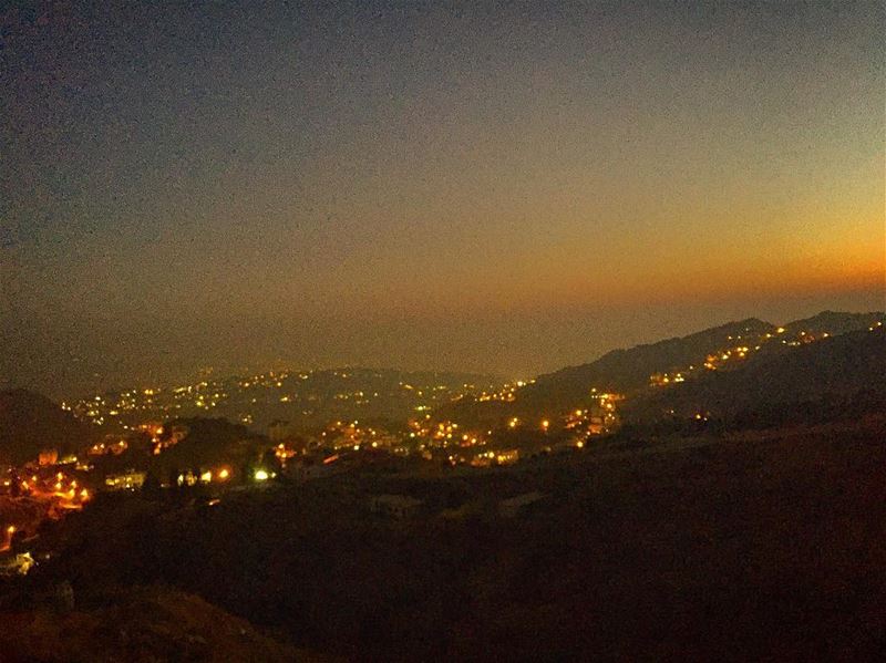 Mountains overlooking the sea after sunset  mountain  mountainview  sunset...