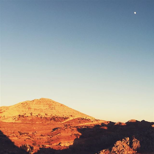  Mountains  Sky  Moon  Sun  Shadows  Contrast  LiveLoveLebanon ... (Ehmej, Mont-Liban, Lebanon)