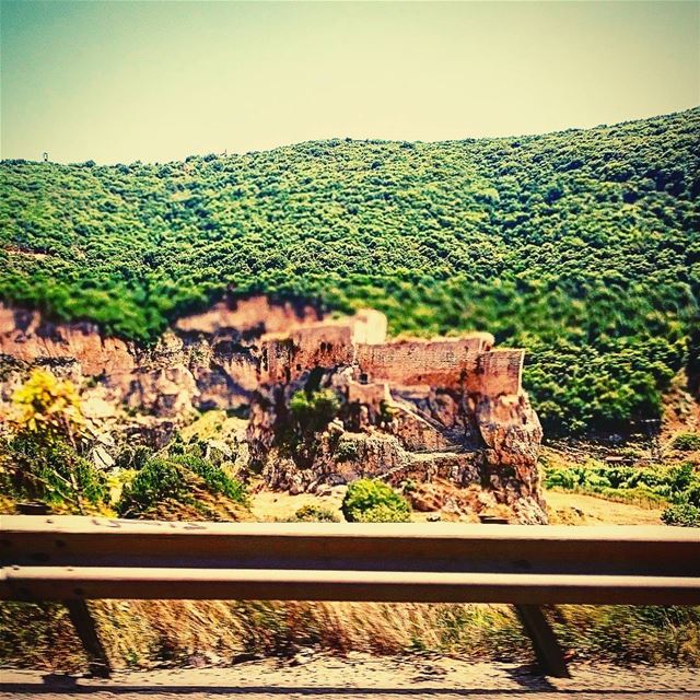 Mseylha castle 🏰 from the car 🚗  lebanon  mseylha  mselha  المسيلحة  ... (Qalaat el Mseïlha)