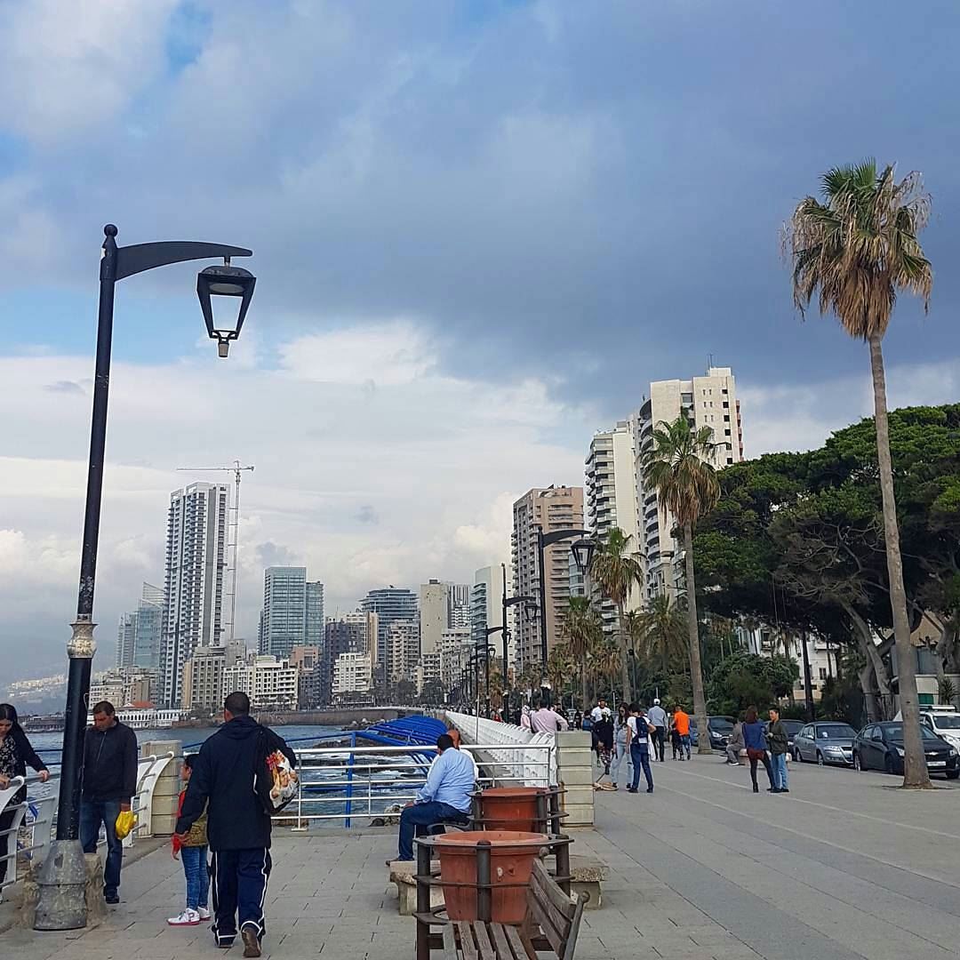 My city...Beirut ❤By @lina_70  CornicheBeirut  AlManara  AinElMrayseh ... (Corniche Manara Beirut)