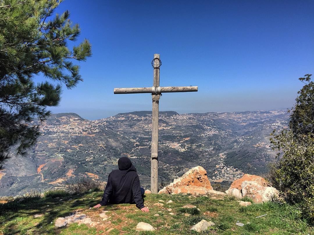 My faith in Christ has no limits 💒 ... (Jabal Al Salib - Deir El Kamar)