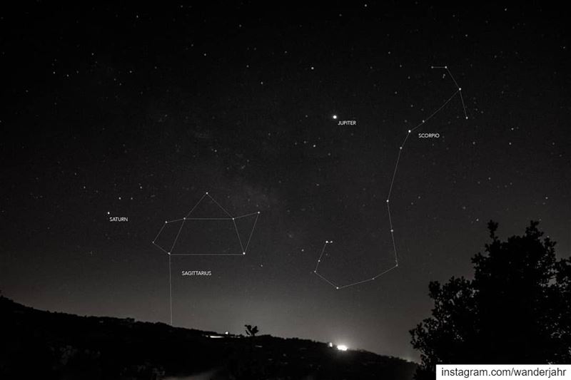 .My first Constellation Chase! 💙 22 June 2019.Scorpio/Jupiter/Saturn/Sagi (Feitroun, Mont-Liban, Lebanon)