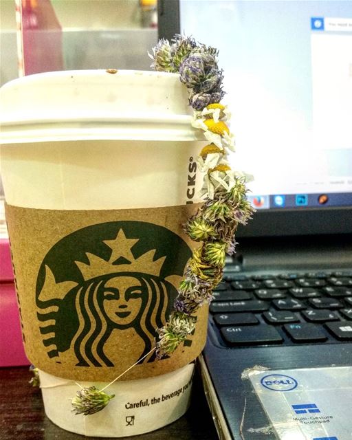 My hot chocolate, My bracelet 🌼🌹🌷 starbucks hotchocolate work hamra... (Hamra street , Beirut - شارع الحمرا ، بيروت)