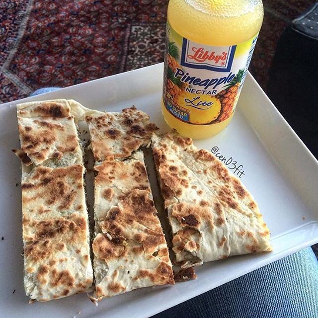 My lovely and classic breakfast, Manouche  Zaatar with pineapple juice and i am ready to work ...