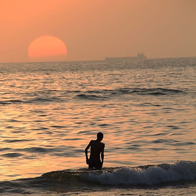 My  sunset for today Photo from Beirut. 🇱🇧 lebanon  lebanon_hdr ... (Ramlat Al Bayda', Beyrouth, Lebanon)