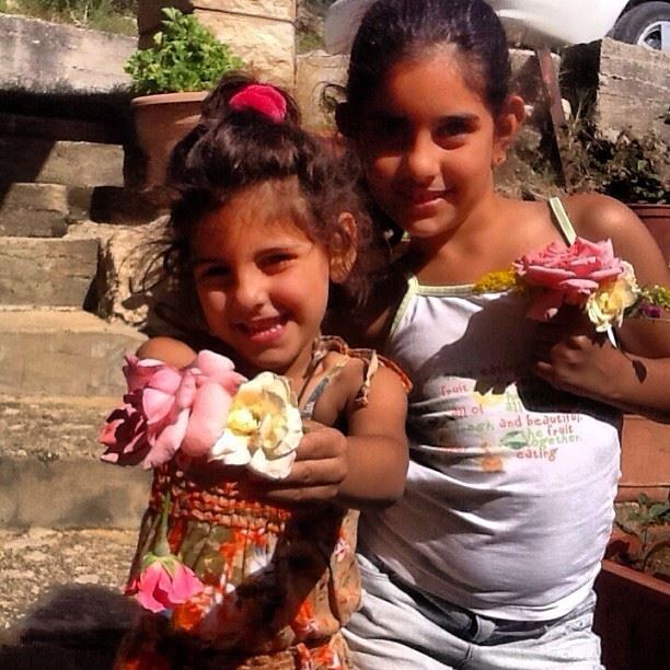  my  two lovely  cute  girls yara cici  lebanon  gharife my grandfather's...