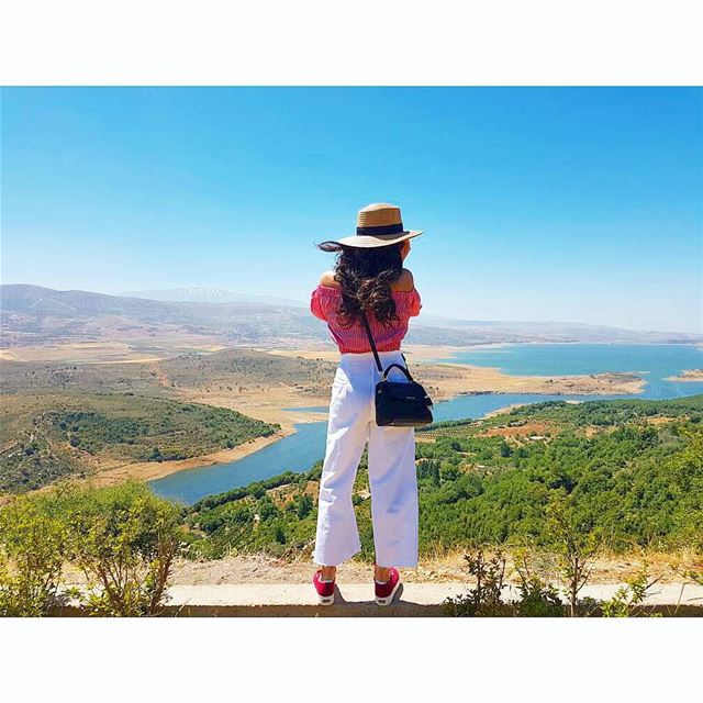 My view for days 🏞 Qaraoun Qaraounlake Bekaavalley Westbekaa... (Lake Qaraoun)