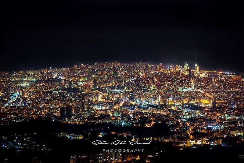 My view is better than yours 🌃 😍  city  citylights  perspective ... (Beirut, Lebanon)