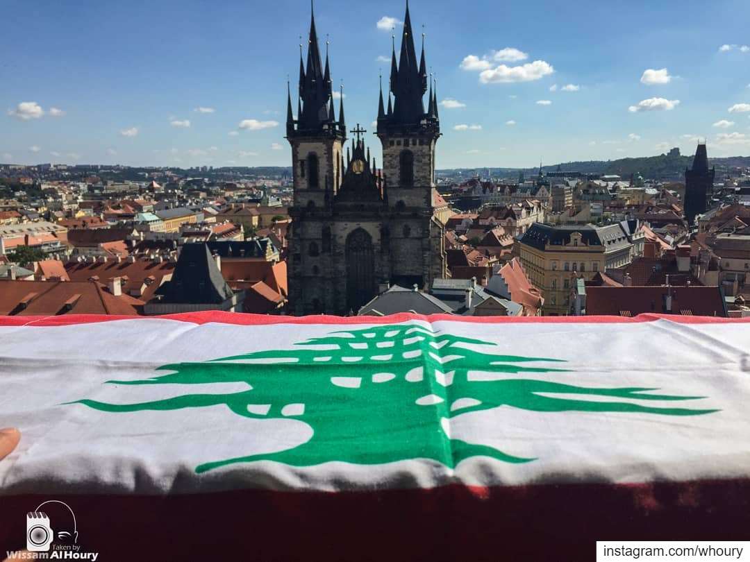  mylebanon lebanon myflag ourflag lebaneseflag beirut prague... (St. Vitus Cathedral)