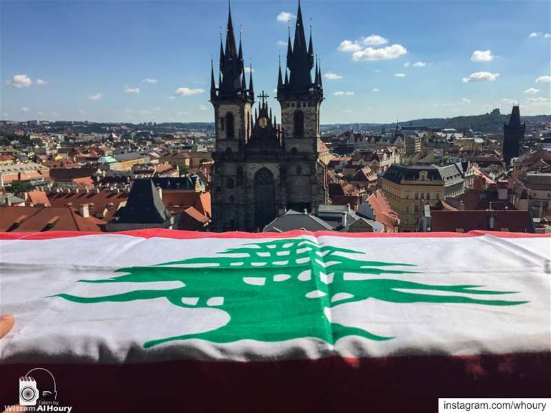  mylebanon lebanon myflag ourflag lebaneseflag beirut prague... (St. Vitus Cathedral)