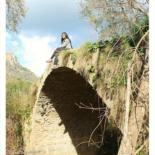 @nancydarwish19  lovely  girl  lebanese  friend  old  bridge  arch  nature...