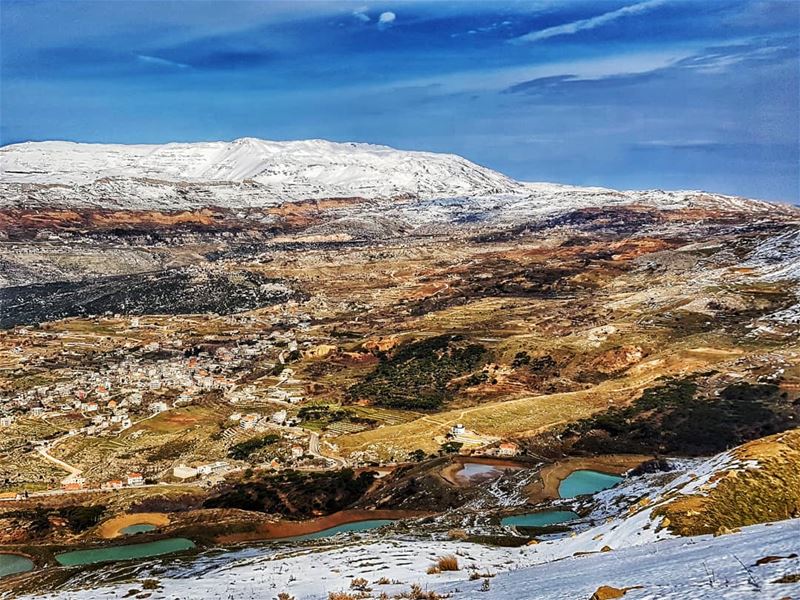 Nature can paint what painters can't  nature 🏔 viewsoflebanon  february... (Falougha, Mont-Liban, Lebanon)