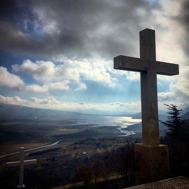  nature lake christian view bekaa watet snow winter lebanon livelovebekaa...