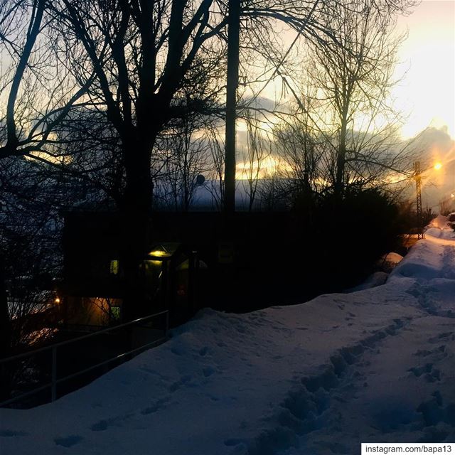  nature  mountain  snow  village  sunset  cold  weather  Faraya ... (Faraya, Mont-Liban, Lebanon)