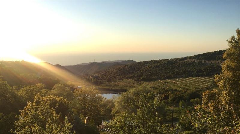  nature naturelovers sunset sunsetlovers amazing view peaceful... (Annâya, Mont-Liban, Lebanon)
