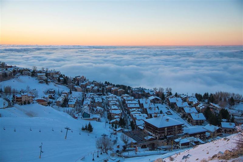 Neighbours of the clouds...from  mzar  peak  faraya  lebanon ...