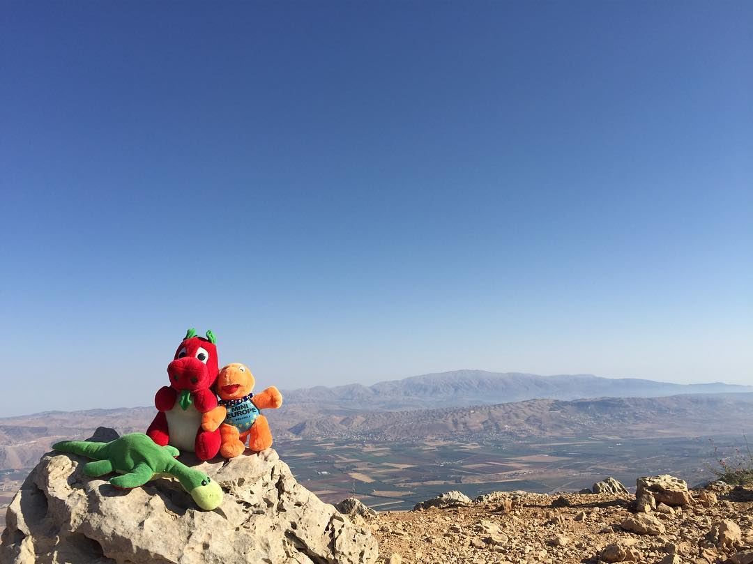 Ness; Griff and Mini-e overlooking the West Bekaa plateau, and the Mount... (Al Shouf Cedar Nature Reserve)