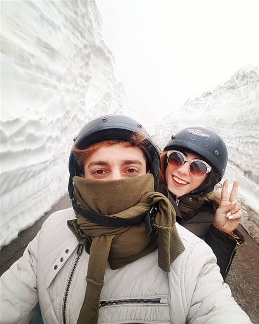 Never too late for snow ❄ aRideInTheSnow  mikeamanda   faraya  lebanon ... (Mzaar Kfardebian)