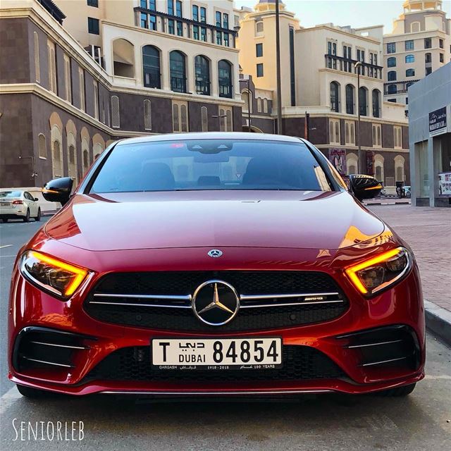 New Mercedes-Benz AMG CLS 53 in Designo red cardinal metallic——> video... (Dubai, United Arab Emirates)