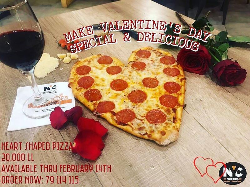 @newyorkcitypizzeria -  Don’t forget to pick your heart shaped pizza this... (New York City Pizzeria)