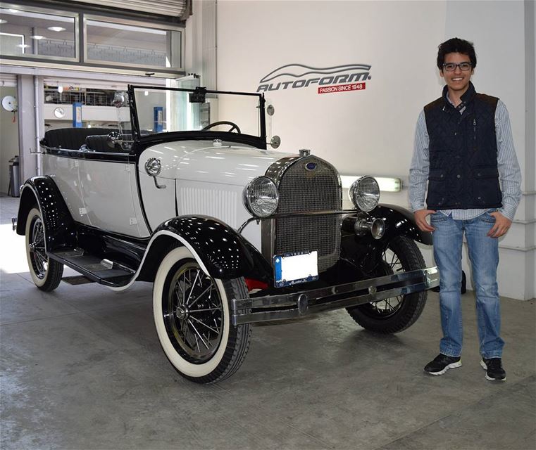 Next to this amazing 1928 Ford Model A at @Autoform.lb 👌Thank you @Sergio (Autoform)