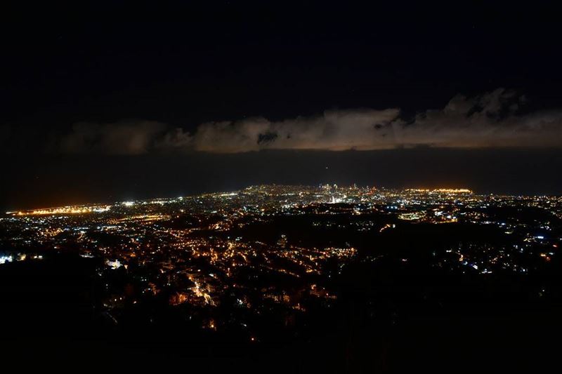 Night view of Beirut  nightshot  nightcity  nightcityscape  beautiful ... (Ras Al-Jabal Aley,Mount Lebanon)