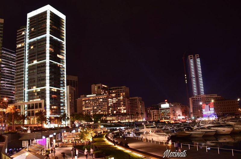  nights nightout nightlife nightin buildings building architecture... (Zaitunay Bay)