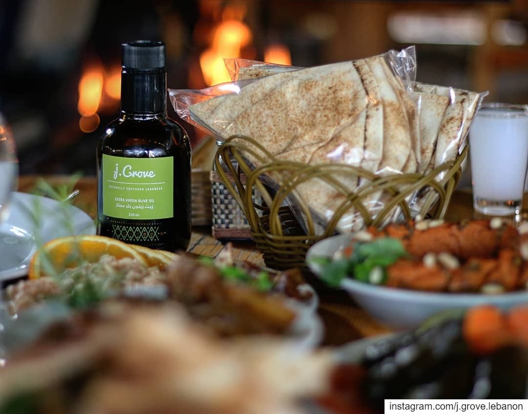 No mezze table is complete without extra virgin olive oil 🥗🍗  jGrove ... (La Maison de la Forêt)