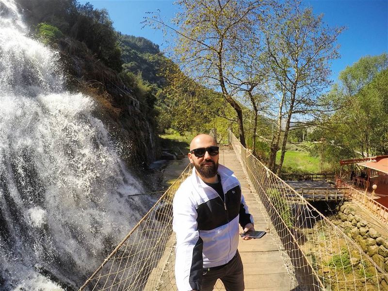 No winter lasts forever 🌿☉... waterfall  water  spring  winter ... (Ouyoun El Samak Waterfalls)