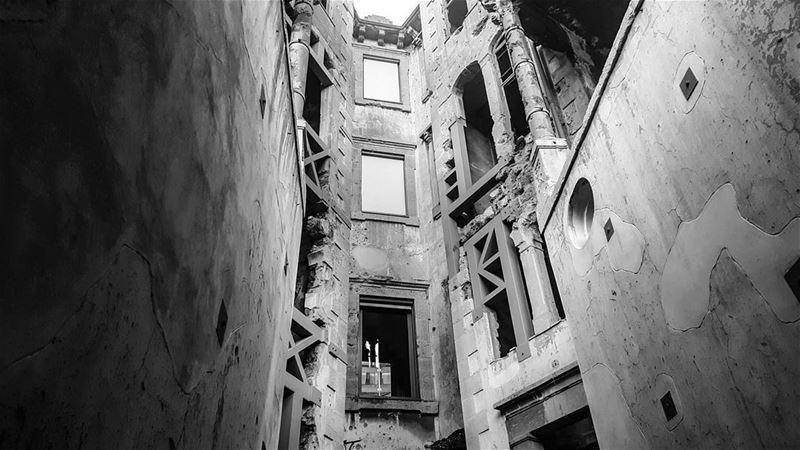 Nominated by @laety.h ♡Seven days. Seven black and white photos about... (Beit Beirut)