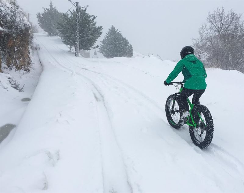 Not a Snow-Bike but a @trekbikes  Farley  Faraya  trekbikes  winter ... (Faraya)