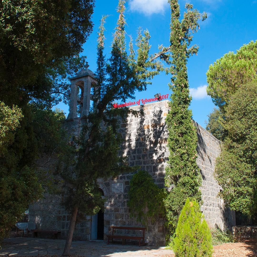 not so recent stone church of Mar Sarkis & Bakhos the "twin saints" that... (Rayfun, Mont-Liban, Lebanon)