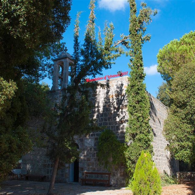 not so recent stone church of Mar Sarkis & Bakhos the "twin saints" that... (Rayfun, Mont-Liban, Lebanon)