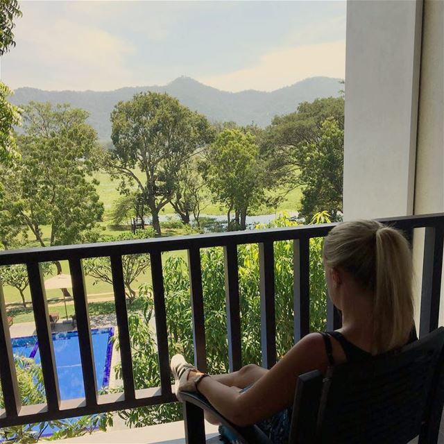 Nothing more perfect ...lemonade on the balcony anyone ? lucytravels ...... (Grand Tamarind Lake Hotel)