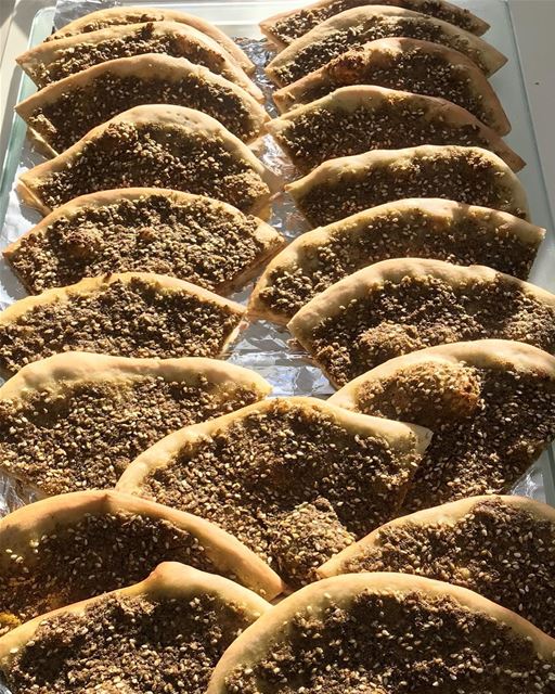 Nothing says home🏡 like the Smell of Za3tarino's Thyme Zaatar Pastries 👨‍