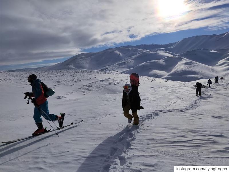 Nothing will stop us from playing on the slopes!!..... flyingfrog ... (Mzaar Ski Resort Kfardebian)