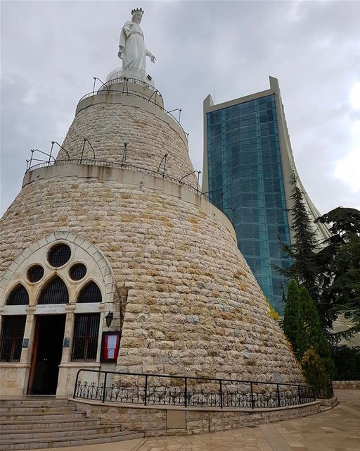 Notre Dame du Liban 🇱🇧 ourladyoflebanon  harissa  blessed  sanctuary ... (Our Lady of Lebanon)