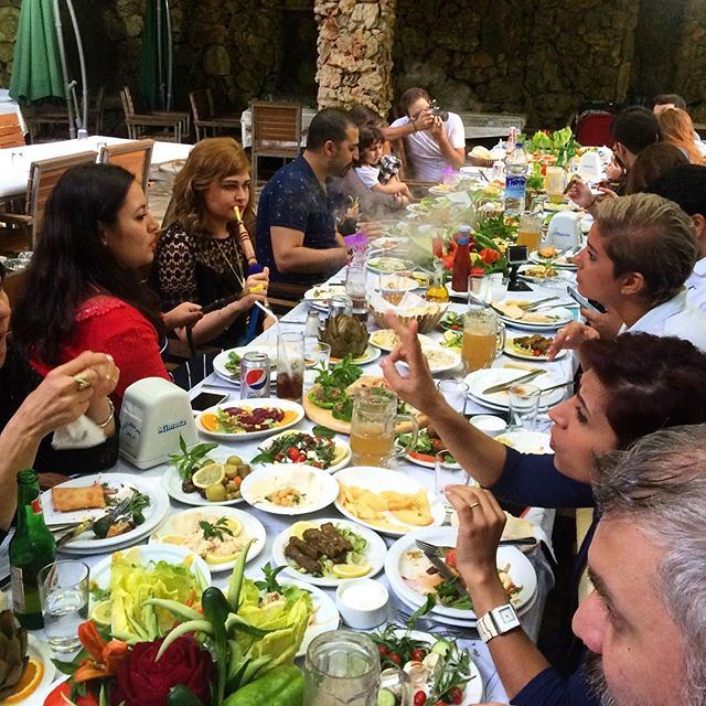 Now that's what we call DINNER in Lebanon ❤️🌲❤️ @shallalat_al_zarka  (Shallalat Al Zarka)