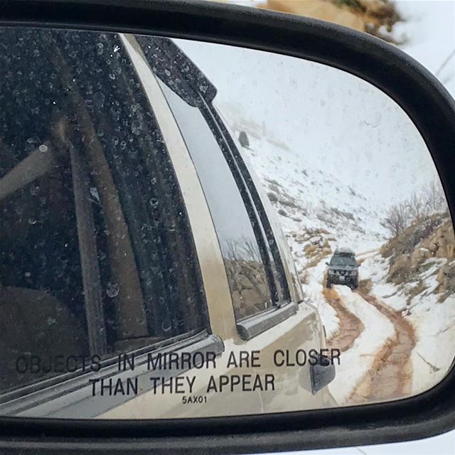 Objects in the mirror are closer than they appear. lebanon  lebanese ... (Akoura, Mont-Liban, Lebanon)