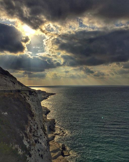 Ocean of Solitude ...  lebanonsouth sunset nature_perfection  nature... (En Naqura, Liban-Sud, Lebanon)