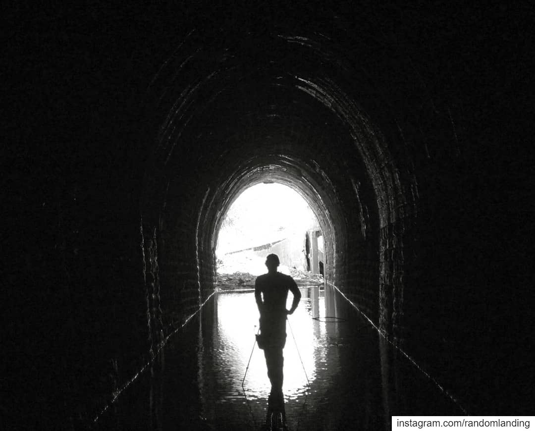 Of People and Tunnels, cont'd! tunnel  blackandwhitephotography leburbex... (Dahr El Baïdar, Mont-Liban, Lebanon)