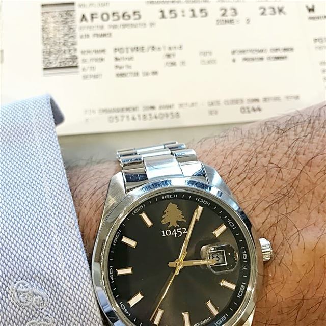 Off we  go to new  adventures with my  10452dna  classic  watch on my ... (Beirut–Rafic Hariri International Airport)